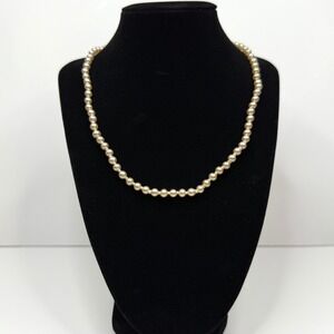 Vintage Faux Pearl Beaded Necklace Classic Elegant Costume Jewelry 18 in L